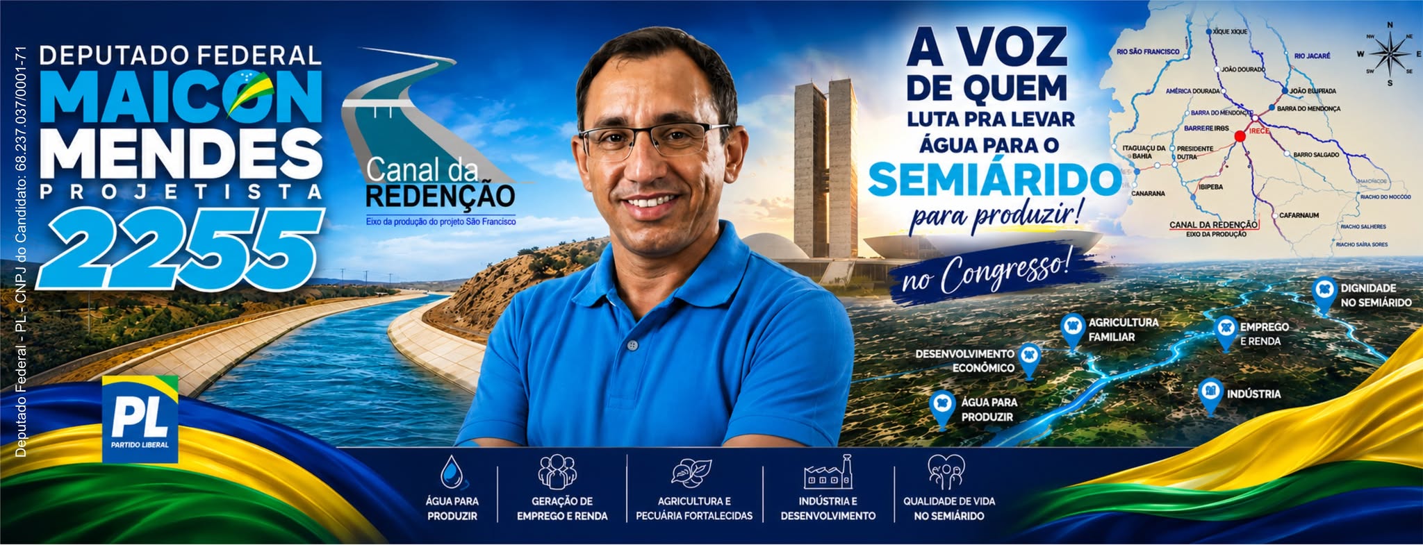 Maicon Mendes Projetista — candidato a Deputado Federal, número 2255, PL